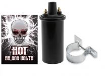 12V Hot Distributor Ignition Coil ~ Rated up to 55,000 Volts ~ Internally Resisted